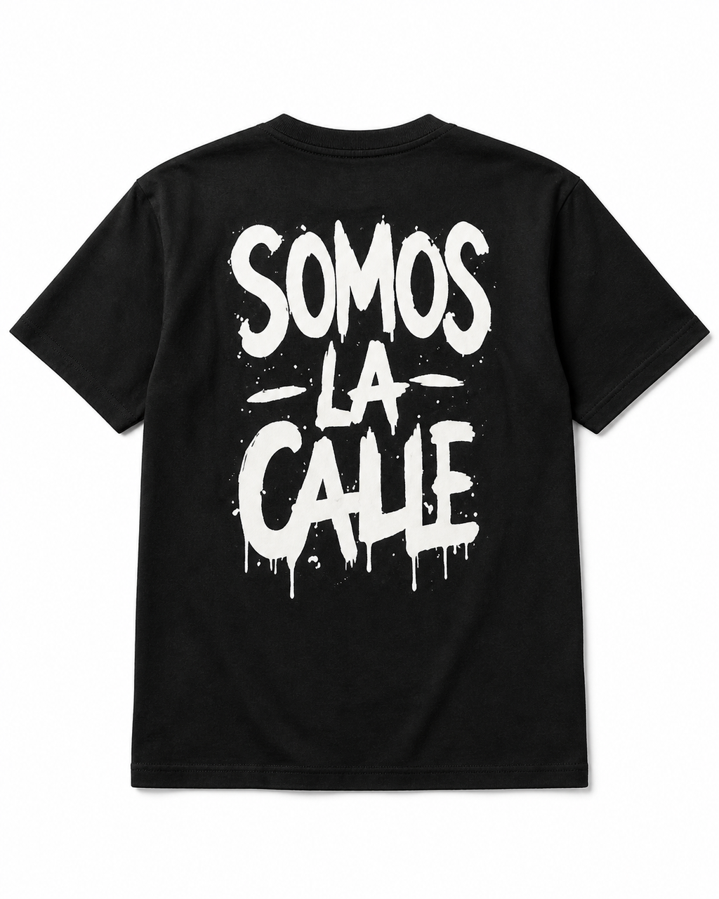 T shirt over size Basic one black  SOMOS LA CALLE