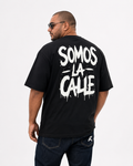 T shirt over size Basic one black  SOMOS LA CALLE